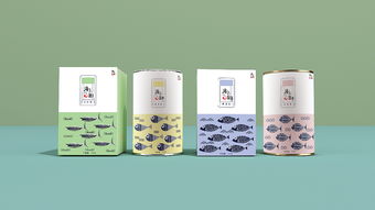 简约现代风海鲜组合装包装设计